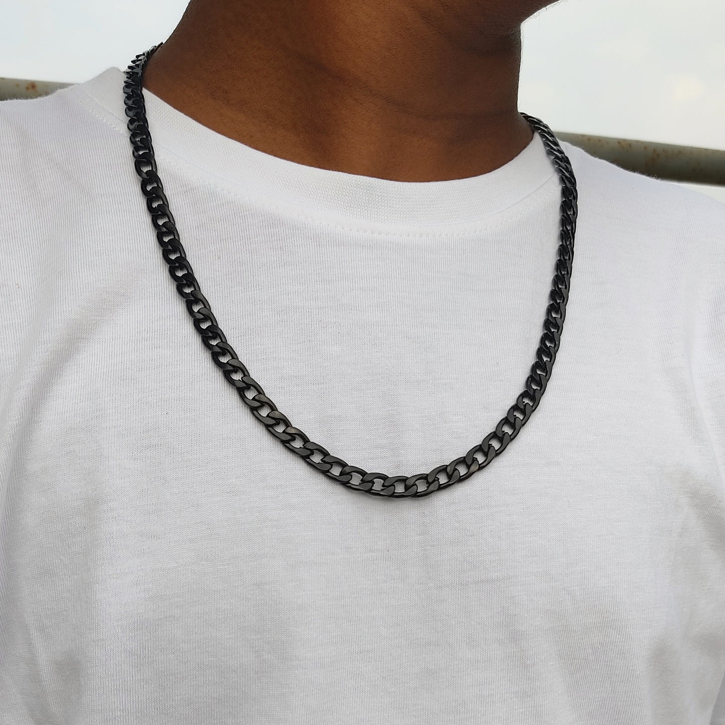 Inox Black Cuban Link Chain